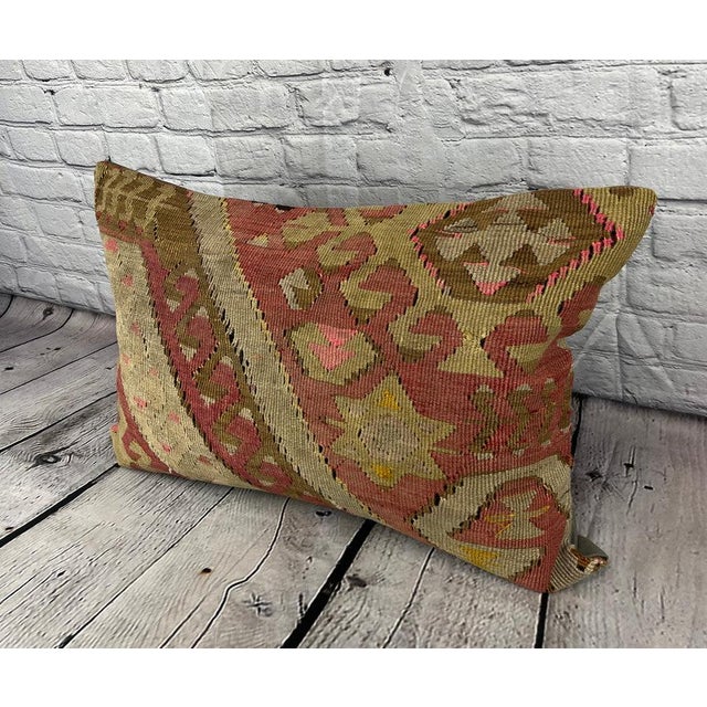 Vintage Pillow Case Turkish Kilim Pillow Decorative Kilim Pillow Dry cleaning only. PILLOW INSERT IS NOT INCLUDED