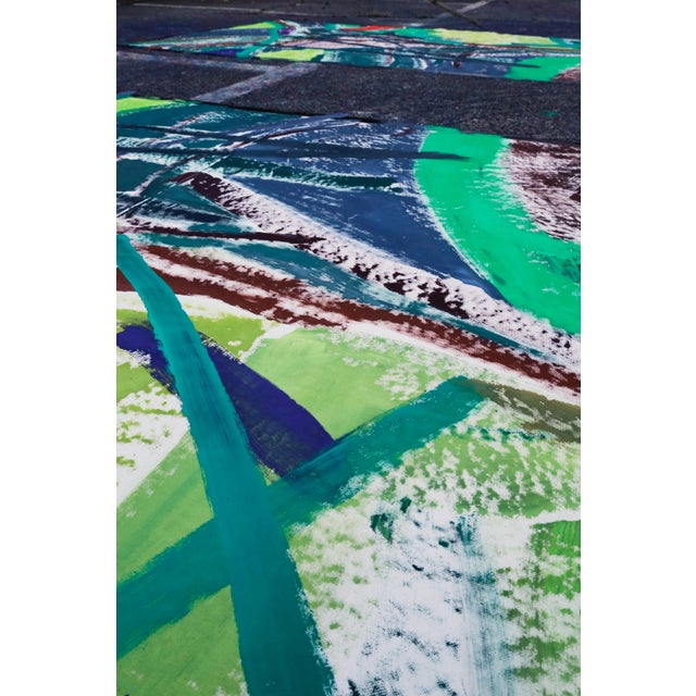 "Mirrored Palms" Large Abstract Acrylic Painting by Simon Findlay For Sale - Image 17 of 18