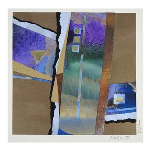 Late 20th Century Abstract Watercolor Collage