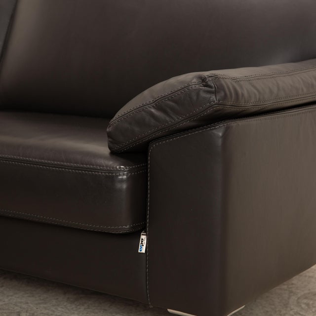 Modern CL 650 Corner Sofa in Anthracite Leather from Erpo For Sale - Image 3 of 9