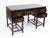 Mid-Century Modern 1960's Anglo Chinese Bamboo Parquet Hardwood Campaign Desk For Sale - Image 3 of 11
