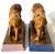 Brown Rare Pair of Ralph Wood Staffordshire Medici Lions in Pink and Blue Bases For Sale - Image 8 of 12