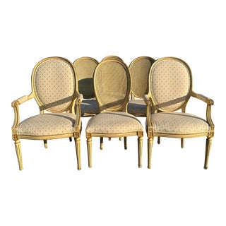 1970s John Widdicomb Louis XVI Style Dining Chairs - Set of 6 For Sale