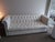 Mid-Century Modern White Tufted Velvet Sofa For Sale - Image 3 of 3