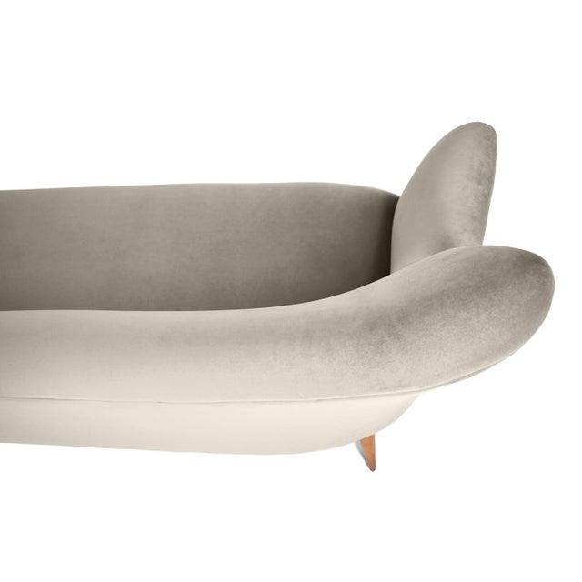 German Three-Seater Sofa in Velvet, 1960s For Sale - Image 4 of 8