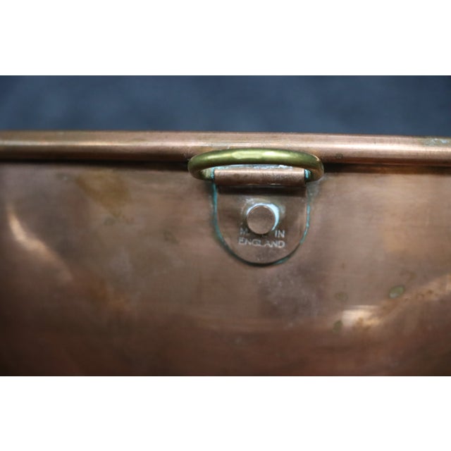 English Copper Mixing Bowl For Sale - Image 11 of 11