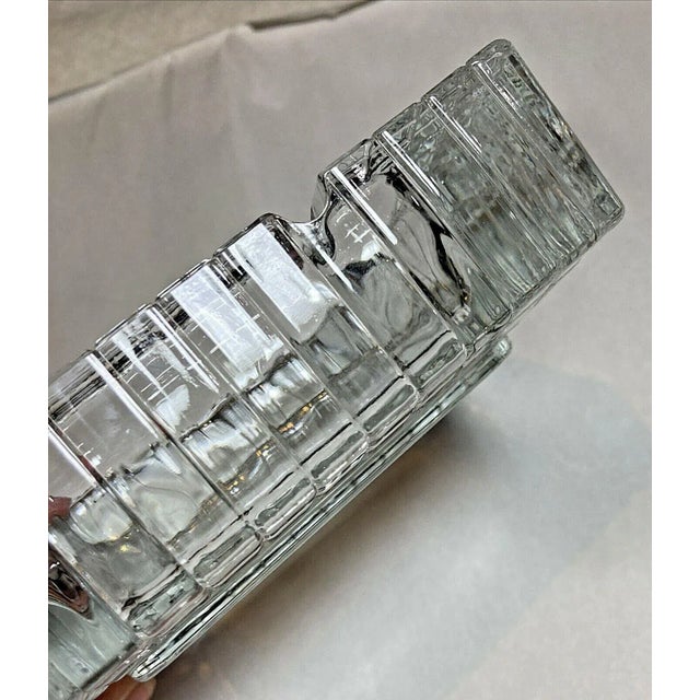 Mid 20th Century Art Deco Cut Glass Checkered Ashtray For Sale - Image 4 of 6