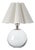 Regina Andrew Giorgio Crystal Mini Lamp, Polished Nickel with Linen Scalloped Shade For Sale