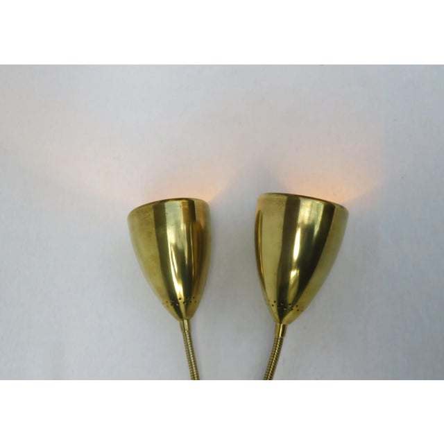 Brass Wall Lights with Flexible Arms, Set of 2 For Sale - Image 14 of 16
