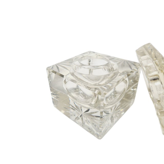 Bidermeier Style Crystal Inkwell, Germany, 1890s For Sale - Image 5 of 12