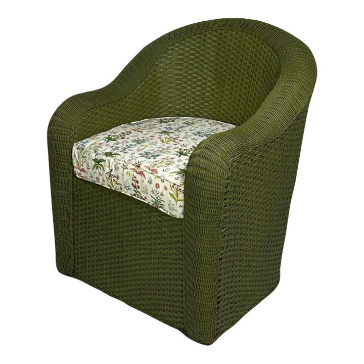 Handmade Rattan Wicker Chair in Luxury Italian Paint Matched F&b Bancha