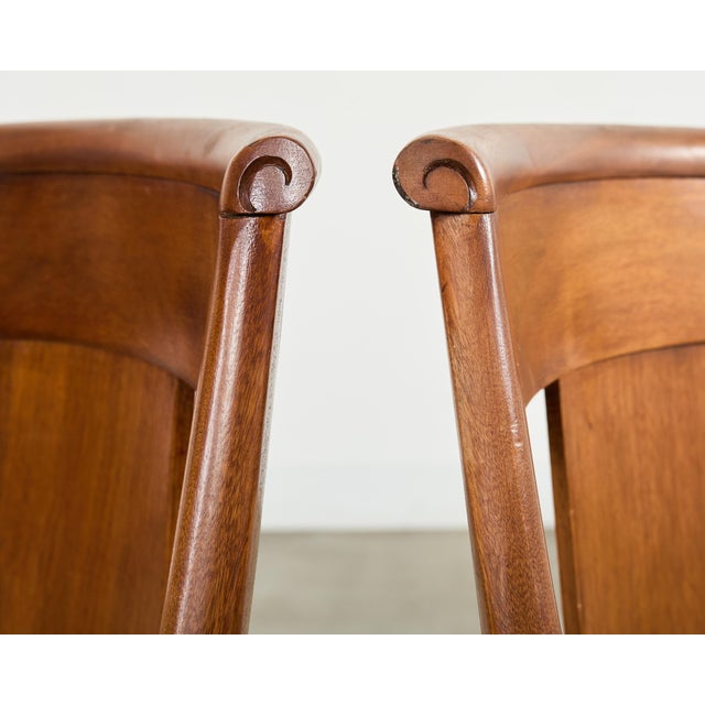 Set Six French Art Deco Gondola Dining Chairs For Sale - Image 15 of 18