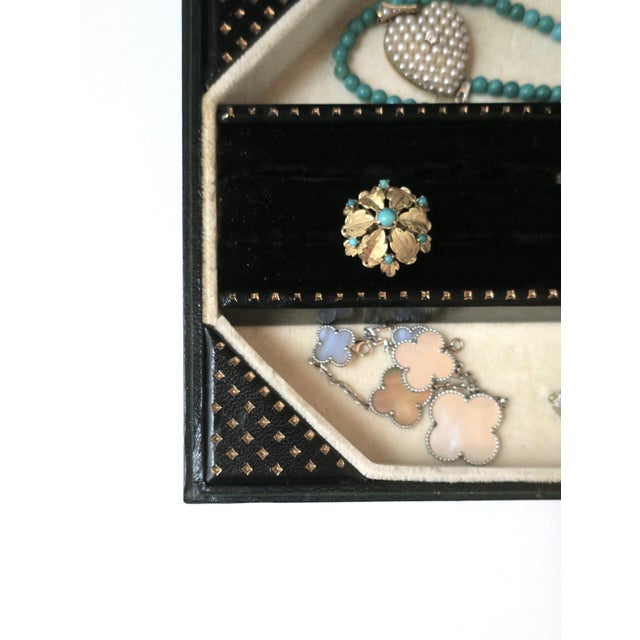 Black Leather Jewelry Box Sweden For Sale - Image 8 of 12