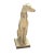 Hollywood Regency Whippet/Greyhound creme and gold ceramic statue. 23 tall.