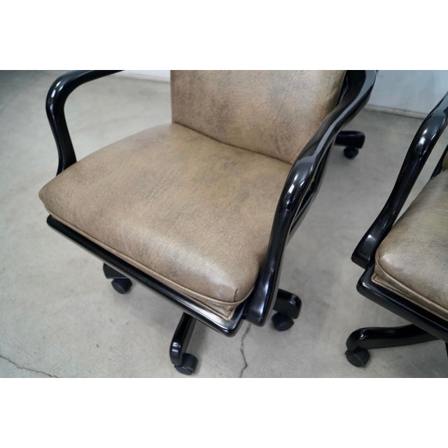 2010’s Hancock & Moore Leather Executive Office Desk Chairs - Set of 4 For Sale - Image 10 of 12