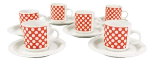 Espresso Cup & Saucer Set from Fontebasso Treviso, Italy, 1970s, Set of 12