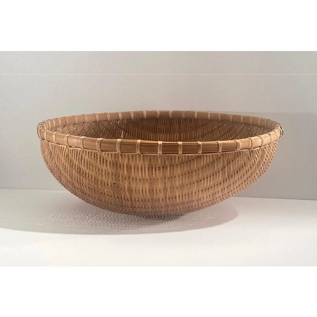 1970s 1970s Woven Basket Bowl For Sale - Image 5 of 6