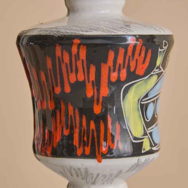 Ceramic 1960s Italian Porcelain Table Lamp, 1960s - a Pair For Sale - Image 7 of 13