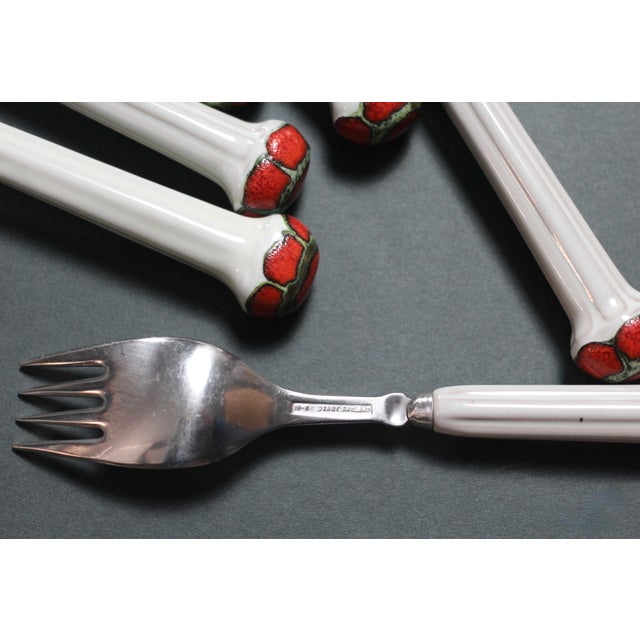 1970s Boho Chic Denby Regency White Jewel Flatware - Forks For Sale - Image 10 of 12