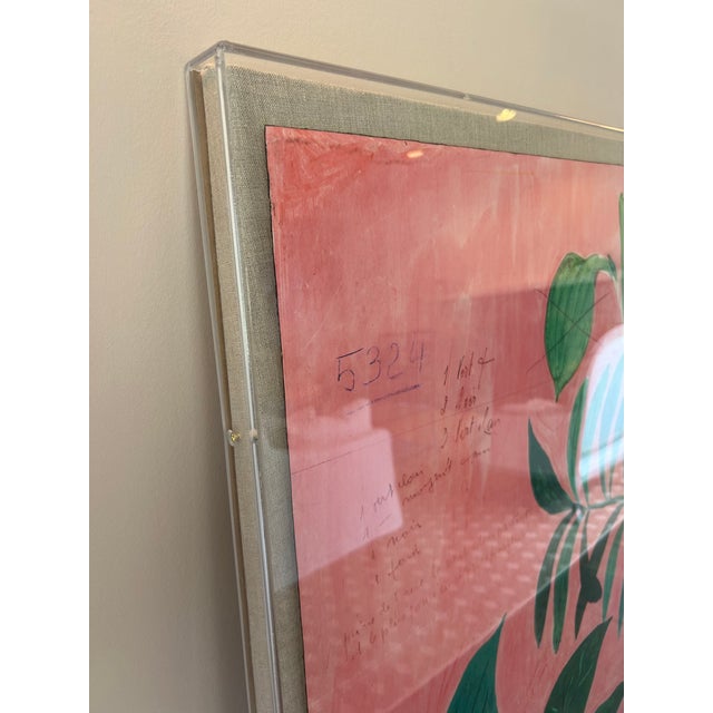 Paule Marrot Contemporary Paule Marrot Pink Birds Artwork, Acrylic - Frame For Sale - Image 4 of 5
