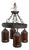 1990s Mica Lamp Co. Arts & Crafts Mission Lantern Chandelier For Sale