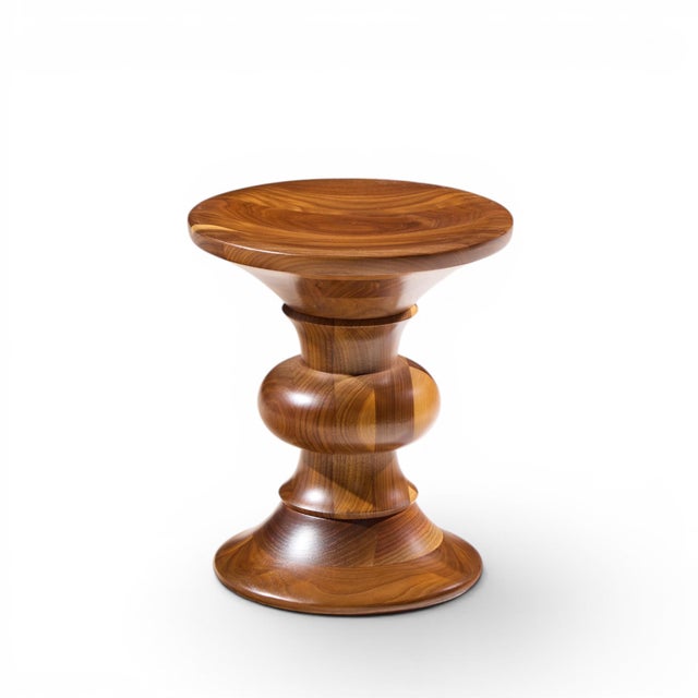 Herman Miller Charles & Ray Eames for Herman Miller Mid Century Walnut Time Life Stool For Sale - Image 4 of 6