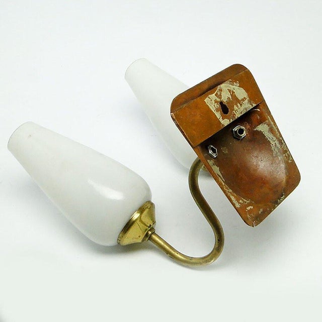 Vintage 2-Armed Wall Lamp in Brass, 1970s For Sale - Image 6 of 9