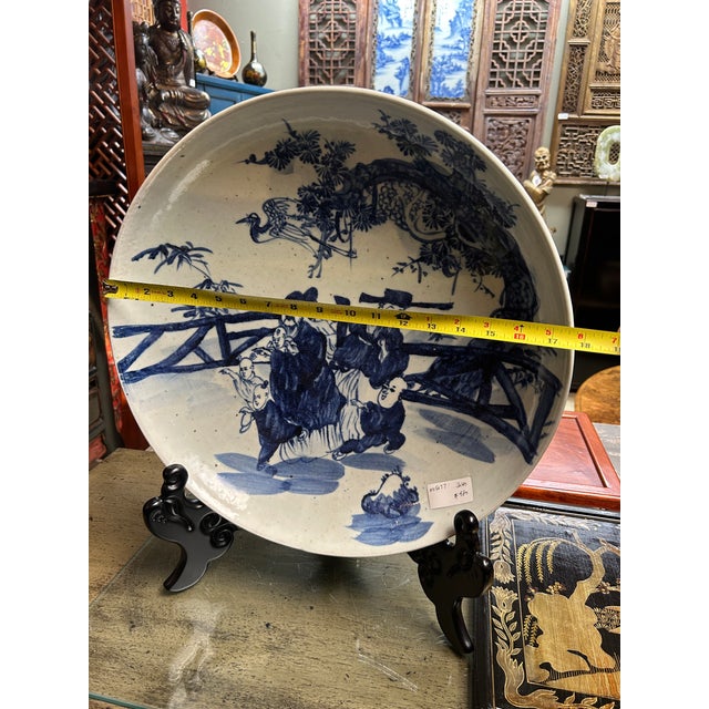Chinese Wood Medium Black Plate Holder Rack Display Easel For Sale - Image 9 of 9