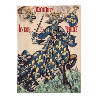 The King of France Loom Woven Tapestry - 192 X 142 Cm (6'4" X 4'8") - Requires Rod Size 4 For Sale