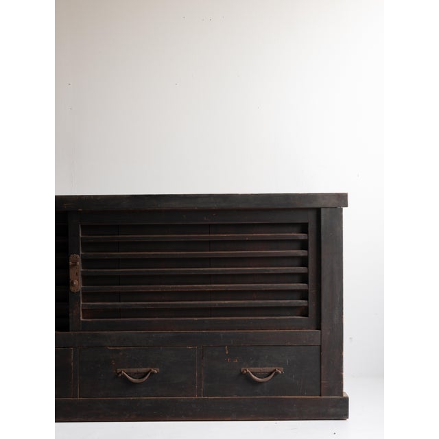 Japanese Antique Large Tansu 1860s-1900s / Sideboard Wabi Sabi For Sale - Image 11 of 18