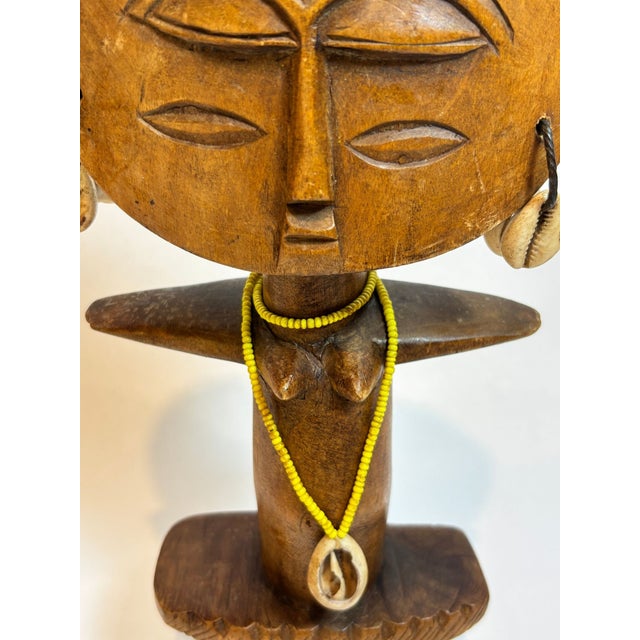 Early 20th Century Ashanti Akua’ba Fertility Doll Ghana African Tribal Art Ethnographic Sculpture For Sale - Image 5 of 12
