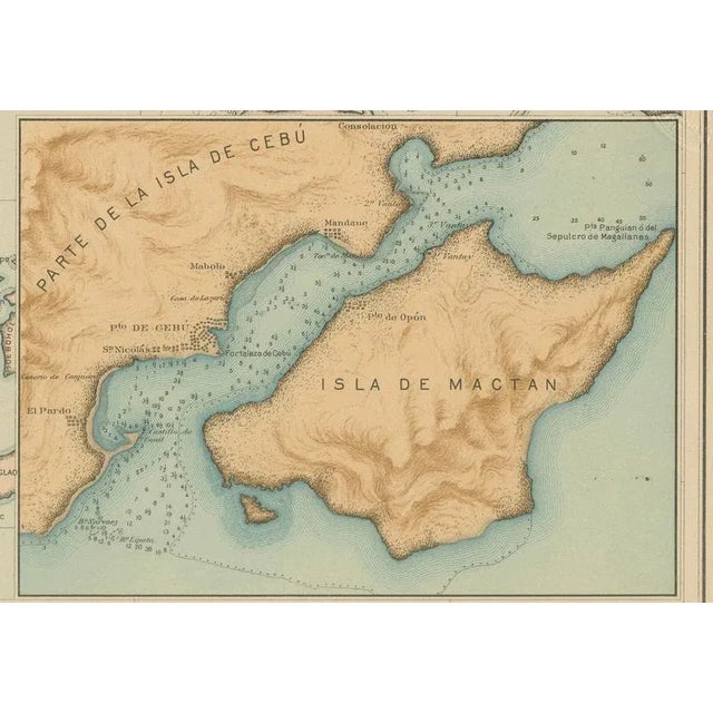 Map of the Island of Cebu, 1899 For Sale - Image 3 of 9