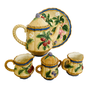 Fitz & Floyd "French Orchard" Tea Set of 5