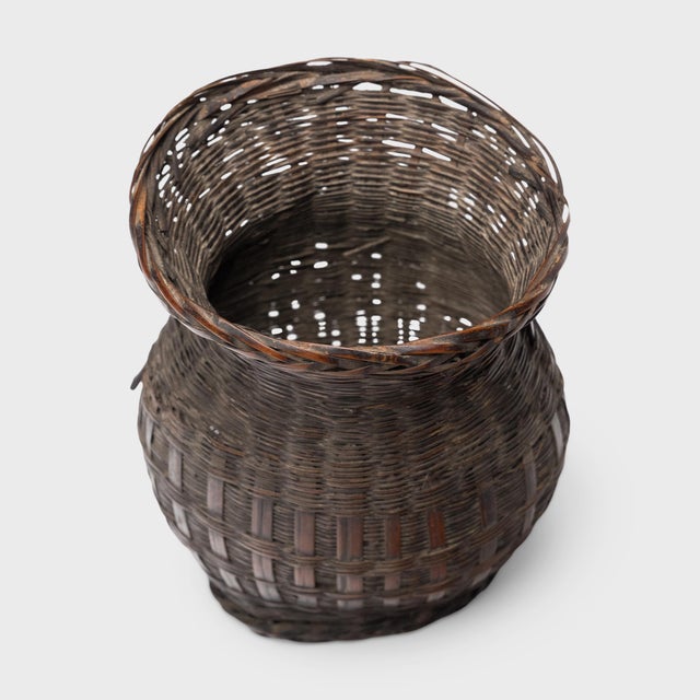 Chinese Chinese Petite Gathering Basket, C. 1940 For Sale - Image 3 of 4