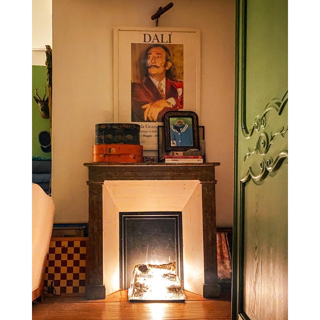 Wooden Fireplace in Faux Marble For Sale - Image 9 of 10