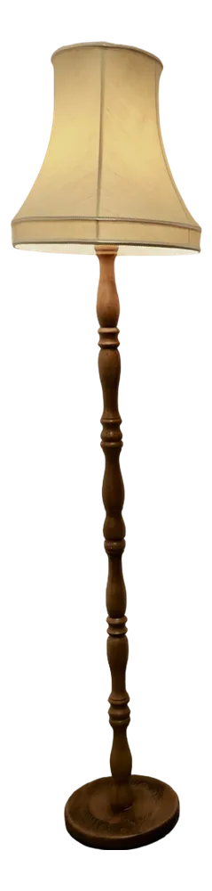 Turned Beech Floor Standing Lamp