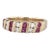 0.74ctw Ruby Diamond Ring 14k Yellow Gold Size 8.25 Stackable For Sale