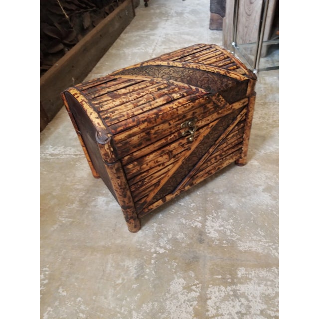Small Bamboo Storage Trunk For Sale - Image 11 of 11