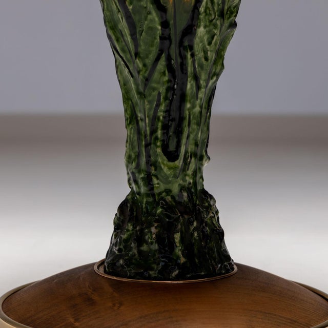 Brown Glazed Ceramic Side Table, Italy 1960s For Sale - Image 8 of 8