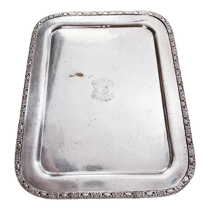 Large 1948 Silver Serving Tray From the Waldorf-Astoria Hotel