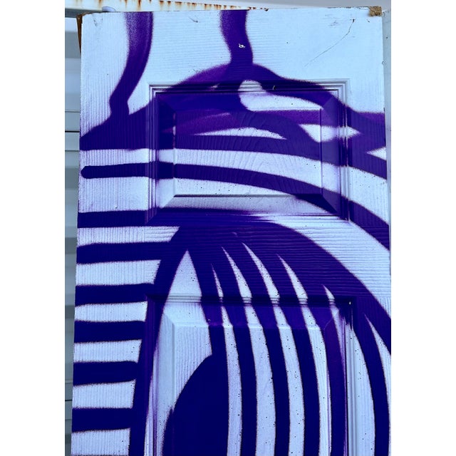 Street Art Ahol Sniffs Glue, Miami Graffiti Legend Ahol Sniffs Glue Large Spray Painting on Doors Sculpture, 2023 For Sale - Image 3 of 16