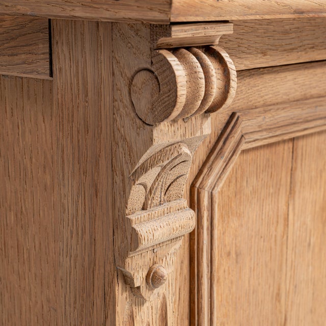 1900 - 1909 Early 20th Century French Oak Marble-Top Side Table For Sale - Image 5 of 15