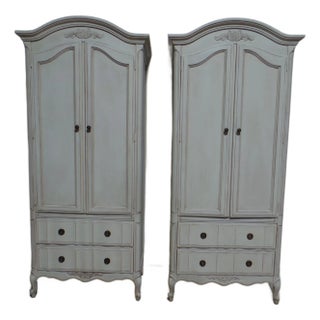Rococo Style Set of 2 Wardrobes For Sale