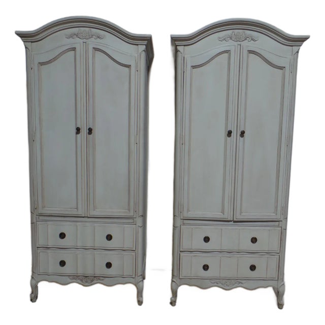 Rococo Style Set of 2 Wardrobes For Sale