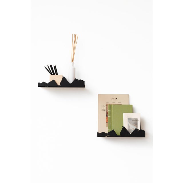 NVMD Mountains Floating Shelf in Black Steel from EMKO, Set of 2 For Sale - Image 6 of 14