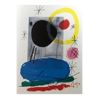 Joan Miro Original Lithograph Dm04151 Derriere Le Miroir 1965 For Sale