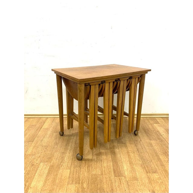 1960s Vintage Nesting Tables from Paul Hundevad, Czech, 1960s, Set of 5 For Sale - Image 5 of 11