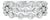 Late 20th Century 14K White Gold Diamond 3 Row Wedding Band Ring Estate, Size 6.75 For Sale