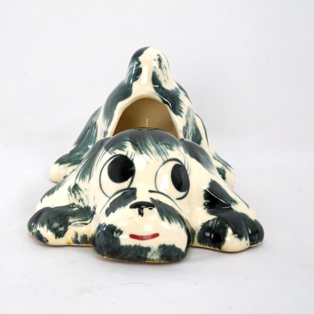 Vintage Ceramic Puppy Planter n.s. Co. 1950's For Sale - Image 4 of 10