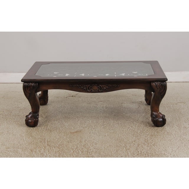 Age: Approx. 20 Years Old Details: Iron Fretwork Details Massive Claw Feet Very Heavy Well Constructed Table Offered @...